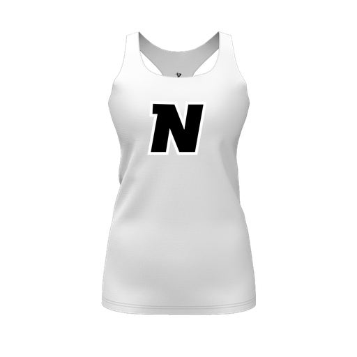 [FT0TRBWH-FYS-LOGO1] Decker Racerback Tank Top (Female Youth S, White, Logo 1)