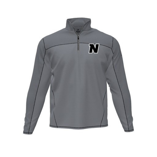 [CUS-DFW-QTRZ-PER-LSL-GRY-AS-LOGO1] Quarter Zip Pullover (Adult S, Gray, Logo 1)