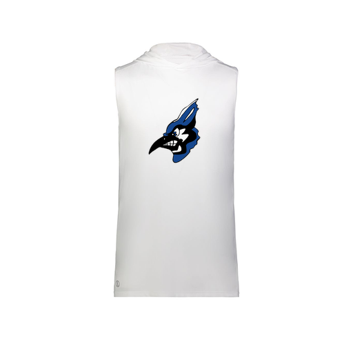 [222590.005.XS-LOGO3] Men's CoolDry Sleeveless Hoodie (Adult XS, White, Logo 3)